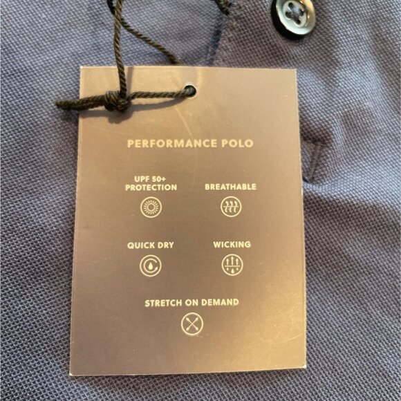 NWT J.Crew Men's Sz M Performance Piqué Polo Shirt Evening Sky Navy Blue - Picture 4 of 9